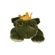 Russ Plush Prince Frog Stuffed Animal with Crown Red Heart Toad Beanie 10&quot; - £5.60 GBP