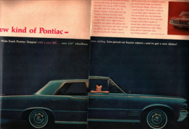 1964 Pontiac Tempest Sedan &amp; Convertible Wide-Track Ad A new Kind of Pon... - £19.21 GBP