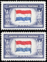 913a, VF NH Reverse Printing of Flag Colors Error With Normal - Stuart Katz - $95.00
