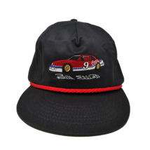 Bill Elliott NASCAR Vintage Black Embroidered Snapback Rope Hat Made In USA - $18.56
