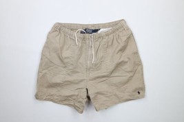 Vintage 90s Ralph Lauren Mens XL Faded Spell Out Above Knee Shorts Beige Cotton - £39.52 GBP