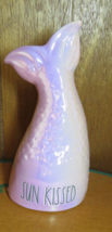 RAE DUNN Pink Iridescent Ceramic Mermaid Tail Beach/Nautical Decoration - £17.29 GBP