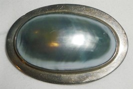 VINTAGE DESIGNER GFMW .925 STERLING SILVER MOTHER OF PEARL DRESSY PIN BR... - €38,97 EUR