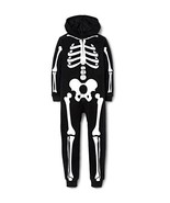 Boy&#39;s, Girl&#39;s Fleece Hooded Skeleton Pajama Costume Sleeper - €16,05 EUR+