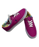 Polo Ralph Lauren Sneakers Men 11.5  Magenta Tie Dye Trim Lace Up Countr... - $640.97 MXN