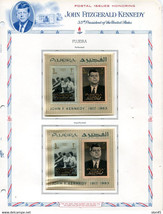 Fujeira 1965 Kennedy on Album pages in mounts Pef+imperf full sets MNH 1... - £31.03 GBP