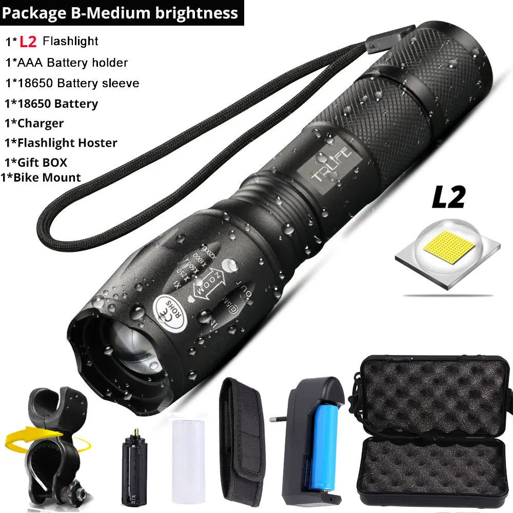 Bicycle Light 1000 Lumens V6 L2 T6 LED cycling Front Light LED Bike light Lamp T - $93.55