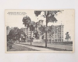 IL Chicago Edgewater Beach Hotel Real Photo Postcard Posted 1919 RPPC Old Cars - £19.33 GBP