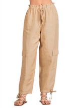 Elan drawstring cargo pants in Taupe - £50.96 GBP