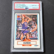 1990 Fleer #146 Tom Chambers Signed Card AUTO 10 PSA Slabbed Suns - $99.99