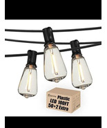 Outdoor String Lights LED 100 FT Patio String Lights,52 ST38 Shatterproo... - $39.59
