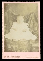 Vintage CDV Photo WA Johnston Studio Bare Foot Baby Rural Retreat Virginia - $10.88
