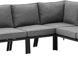 Crosley Furniture KO70376MB-CL Clark Outdoor Metal 4-Piece Sectional Set... - $1,786.99