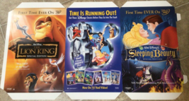 Disney Lion King Sleeping Beauty Movie Store Display Promo DVD Advertising ~832A - £34.09 GBP