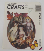 MCCALLS CRAFTS PATTERN #5128 22&quot; RUFFLES DOLL 3 HAIR LINGERIE SHOES UNCU... - £7.98 GBP