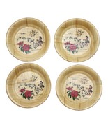 Hawaii Bamboo Souvenir Coasters 4 Aloha Hawaiian Flower 50th State Hula ... - $9.49