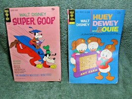 Vintage 70&amp;74 Walt Disney Super Goof &amp; Huey, Dewey &amp; Louie Gold Key Comic Books! - £10.32 GBP