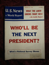 U S News World Report February 27 1959 Next President? Labor Unions - £8.48 GBP