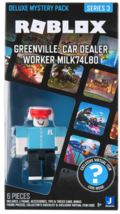 Roblox Deluxe Mystery Pack Series 3 Greenville: Car Dealer Worker MILK74L80 NEW - £14.00 GBP