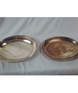 Ornate Silver Plated Meal Serving Dish 2 Pieces No Markings 10.5&quot; x 8.25... - £4.54 GBP