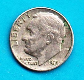 1975 Roosevelt Dime - Moderate Wear - $0.10