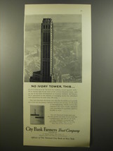 1954 City Bank Farmers Trust Company Advertisement - No ivory tower, this - £14.50 GBP