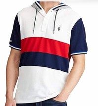 Polo Ralph Lauren Color Block Short-Sleeve Hoodie, Size XL - £39.26 GBP