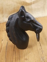 HORSE HEAD HITCHING POST W/ RING STABLE  BARN FARM RANCH EQUESTRIAN DECO... - €40,80 EUR