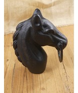HORSE HEAD HITCHING POST W/ RING STABLE  BARN FARM RANCH EQUESTRIAN DECO... - €40,80 EUR