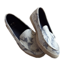 Cole Haan Nantucket Espadrille Chalk Python Leather Embossed Loafers Size 9B - £37.92 GBP