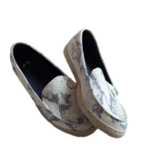 Cole Haan Nantucket Espadrille Chalk Python Leather Embossed Loafers Siz... - £37.41 GBP