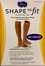 Shape to Fit 18 mmHg KNEE High Compression Stockings UNISEX - Anti Embolism - $12.95