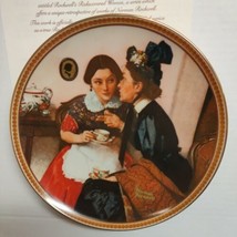 Rockwell&#39;s Rediscovered Women GOSSIPING IN THE ALCOVE Plate Knowles Sixt... - £7.74 GBP