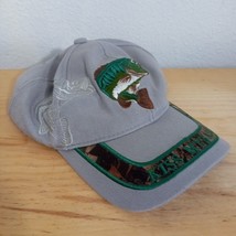 Kiss My Bass Fishing Ball Cap Trucker Hat Camo Fish Adjustable Back Adult - £34.27 GBP