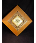 UNIFIED ELECTRIC WALL CLOCK Model #30 1960&#39;s ORNATE Golden Decorative Ti... - $43.73 CAD