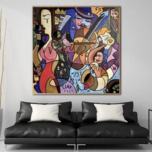 Abstract Colorful Figurative Paintings On Canvas Picasso Style | ORDINARY LIFE - £371.97 GBP