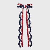 Americana Knitted Hair Bow Barrette Red White Blue Patriotic Accessory - $169.88 Americana Knitted Hair Bow Barrette Red White Blue Patriotic Accessory - $169.88 MXN