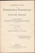 1890 German Medical Lectures Pharmacology Clinical Therapy Mariano Semmola - £104.96 GBP