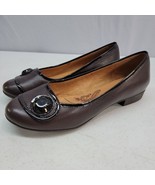 Sofft Shoes Womens 9.5 M Loafers Leather Slip On Comfort Poppy Mahogany - $23.20