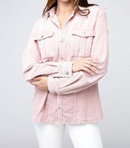 Bibi corduroy buttoned down jacket Mauve - $34.26 CAD