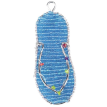 Handmade Beaded Flip Flop Keyring – Haitian Artisan Bag Charm. - $11.20