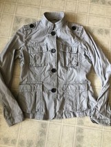 Eddie Bauer Button Front &quot;Shacket&quot; Shirt Jacket Women’s Size Small Gray - £33.82 GBP