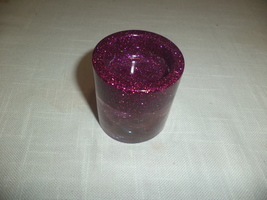 Purple Resin Candle Holder - $8.00
