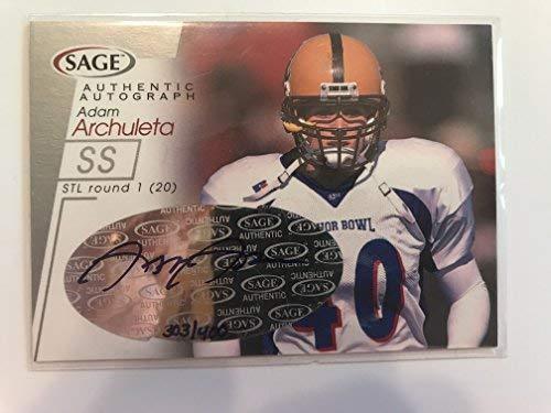 Adam Archuleta Signed Autographed 2001 SAGE Auto Football Card #303/400 - $15.00