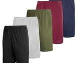 Real Essentials 5 Pack Men&#39;s Mesh Athletic Performance Gym Shorts w/ Poc... - $32.66