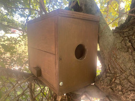 Squirrel House - Very Sturdy Outdoor Wooden Chipmunk Nesting Box To Gath... - $49.45