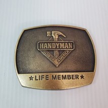 Vintage Belt Buckle Handyman Club Of America Life Member Hammer 1996 - $20.64