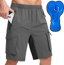 Men&#39;S Loose-Fitting, 3D-Padded Mountain Bike Shorts With Zipper, And Bik... - $40.99