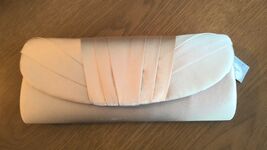 Jessica McClintock Champagne Satin Clutch Evening Bag Formal Purse NWT - $16.61