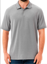 Member&#39;s Mark Stretch Cotton Pique Polo Shirt Slate Gray Size Medium - £5.28 GBP